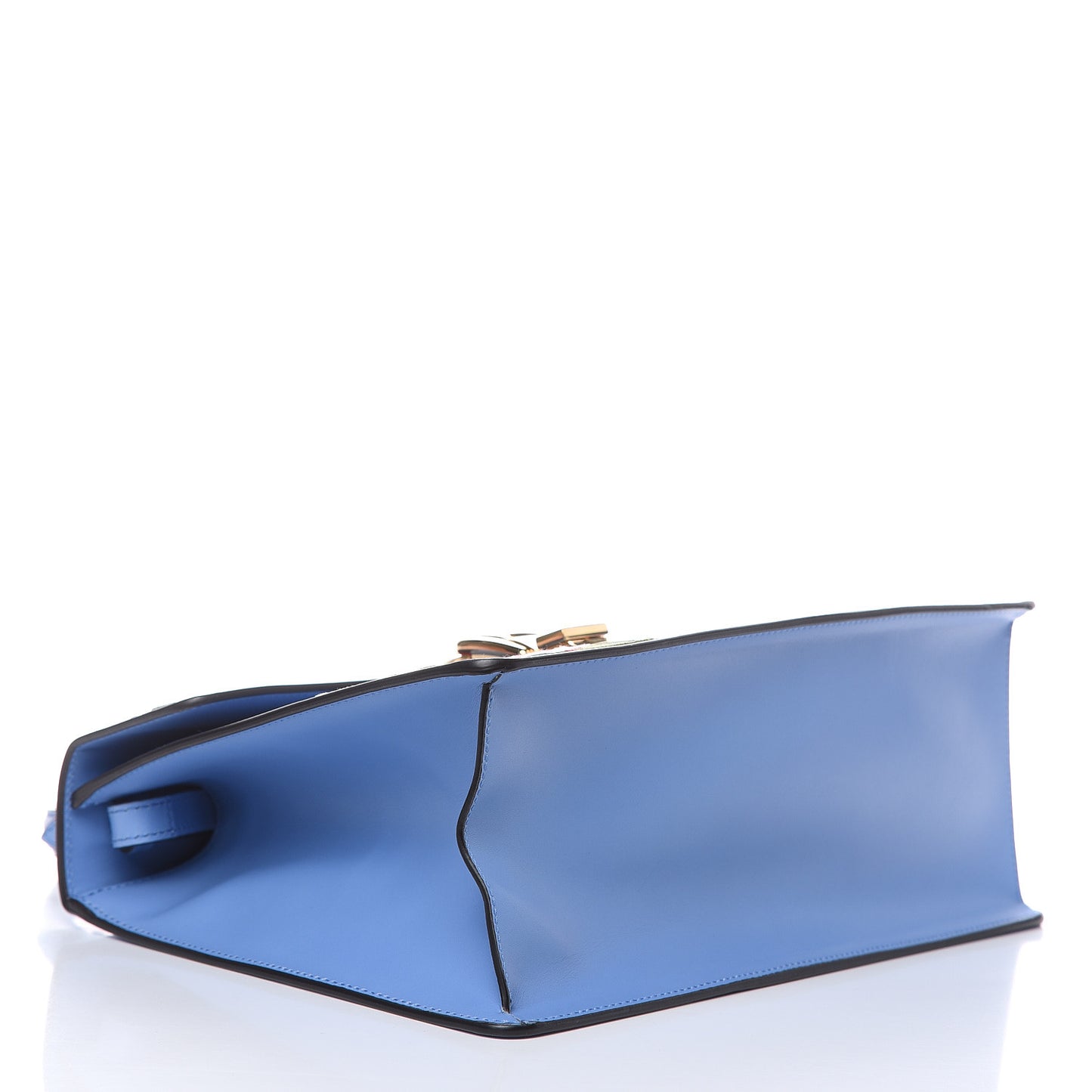 Calfskin Embroidered Medium Sylvie Top Handle Bag Clear Sky Blue