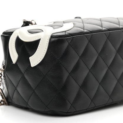 Chanel Calfskin Quilted Small Cambon Bowler Black White 7 of 8