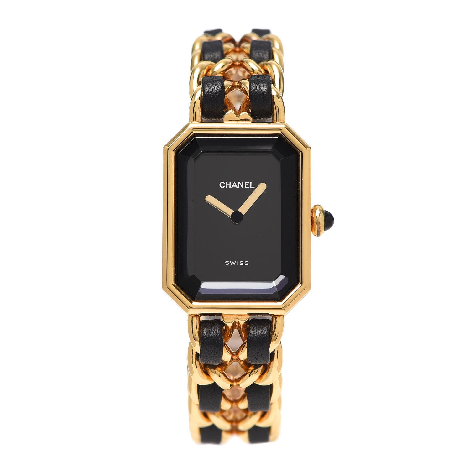 Chanel Stainless Steel Lambskin 20mm Chain Premiere Quartz Watch Gold M 1 of 5