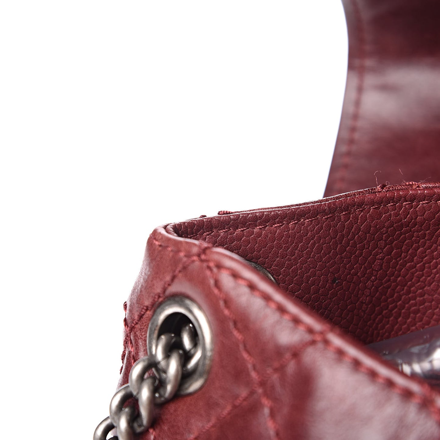 Caviar Aged Calfskin Medium Bubble Graphic Messenger Bag Dark Red