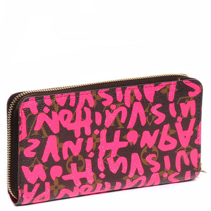 Louis Vuitton Monogram Graffiti Zippy Wallet Fuchsia 3 of 7