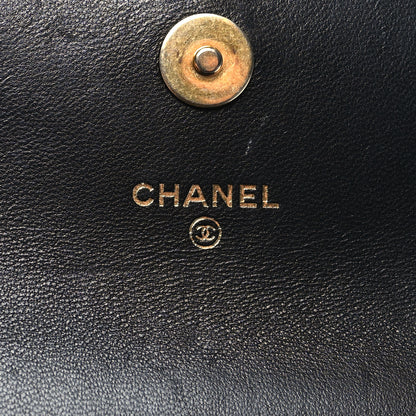 Chanel Lambskin Quilted Chain Top Handle Clutch With Chain Black 6 of 12