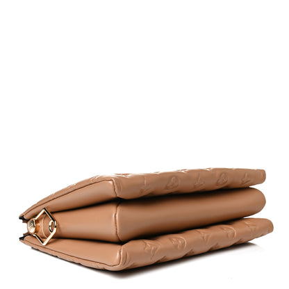 Louis Vuitton Lambskin Embossed Monogram Coussin PM Camel 4 of 14