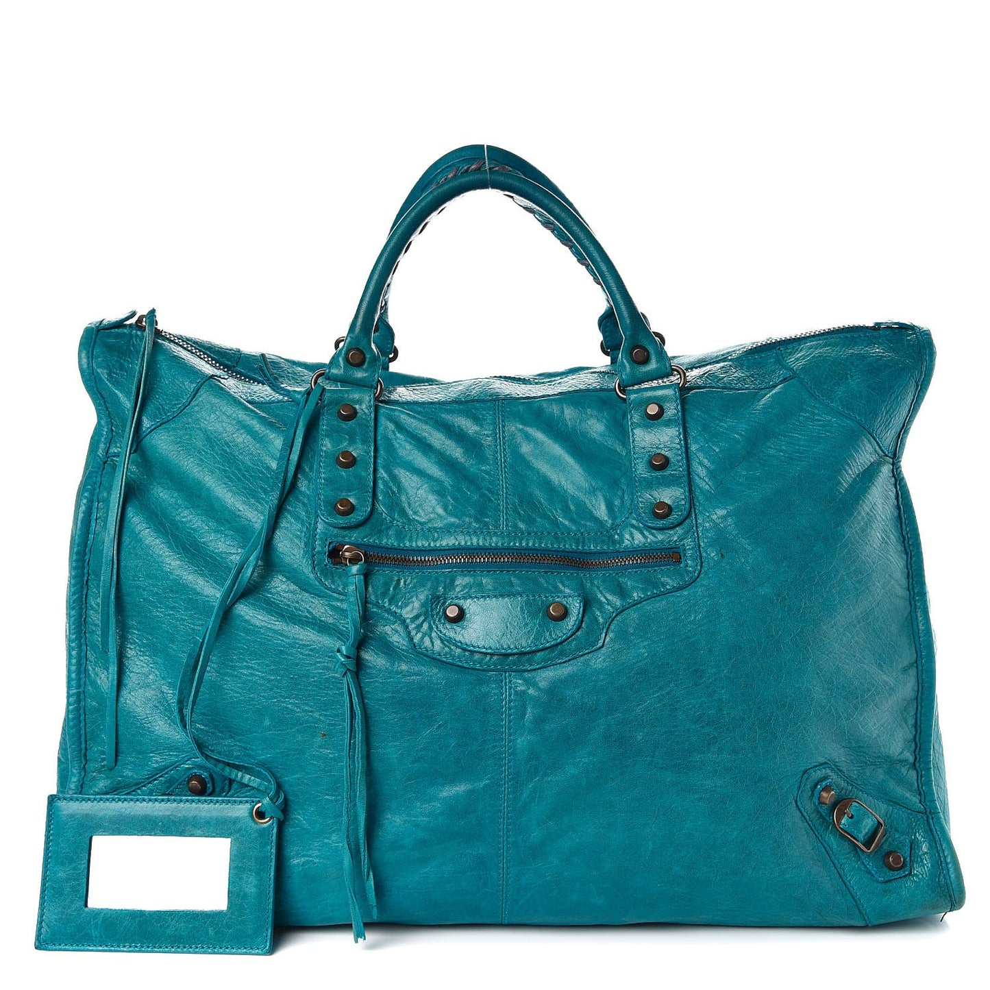 Agneau Classic Hardware Weekender Turquoise