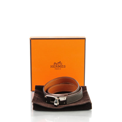 Hermes Swift Kelly Double Tour Bracelet S Etain 8 of 8