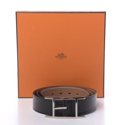 Hermes Box Togo 32mm Hapi Belt 95 Black Gold 6 of 6