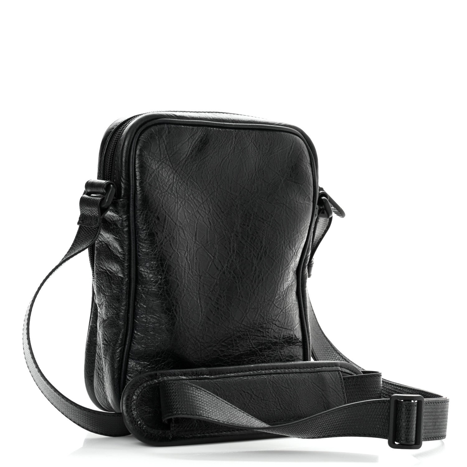 Balenciaga X ADIDAS Agneau Arena Trefoil Logo Messenger Bag Black White 3 of 10