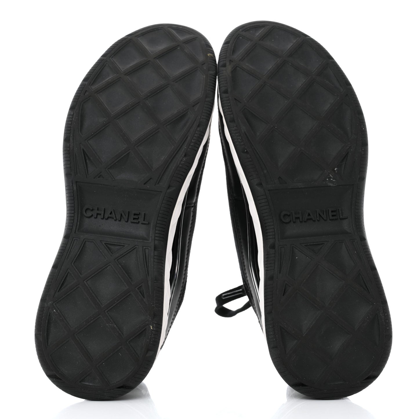 Velvet Calfskin Mixed Fibers CC Sneakers 40.5 Black