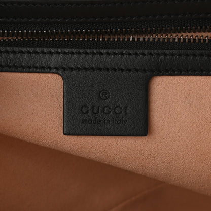 Gucci Calfskin Matelasse Sylvie Web Small GG Marmont Top Handle Shoulder Bag Black 6 of 10