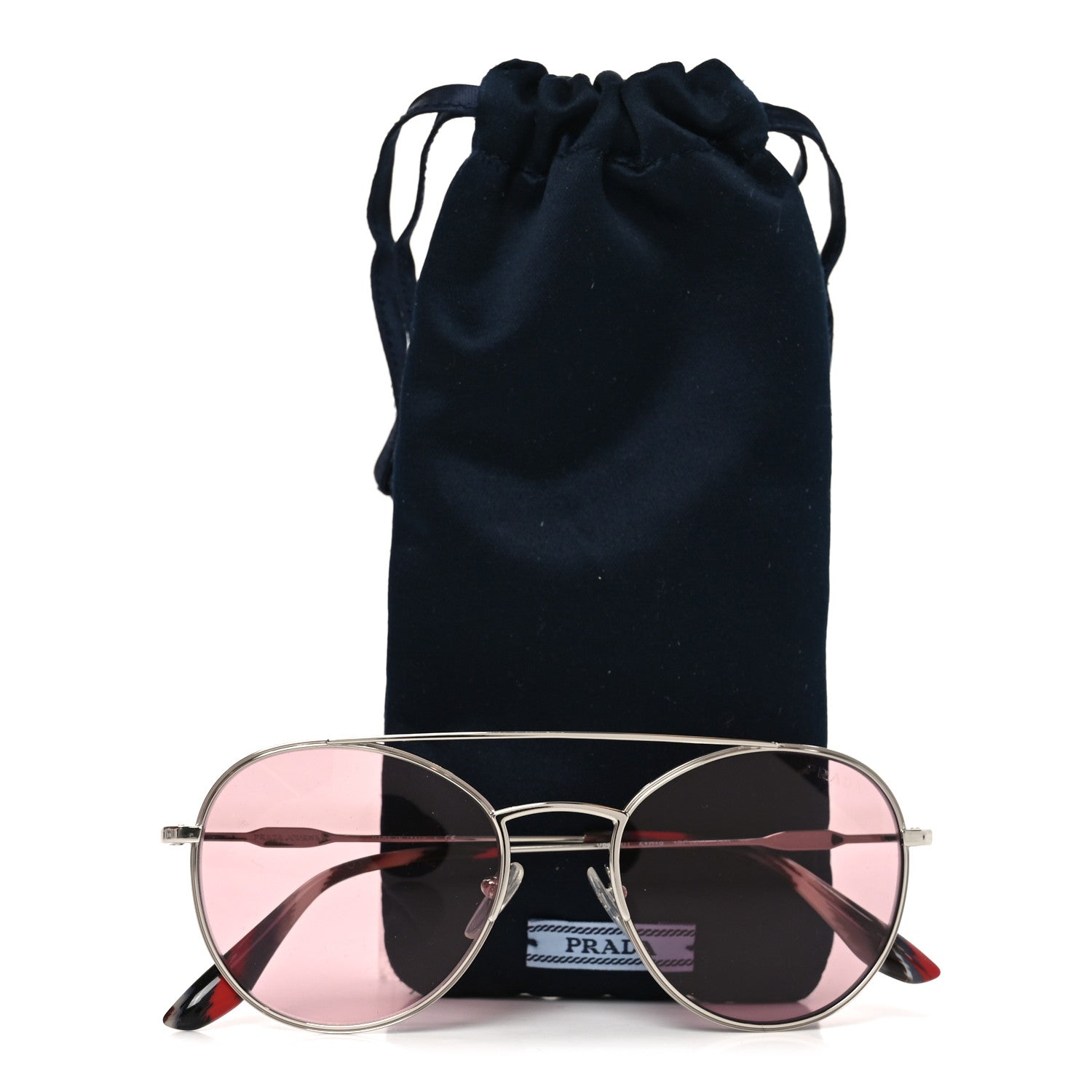 Prada Round Sunglasses VPR 55U Rosa Silver 6 of 6