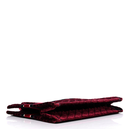 Christian Dior Velvet Cannage Large Book Tote Burgundy 3 of 9