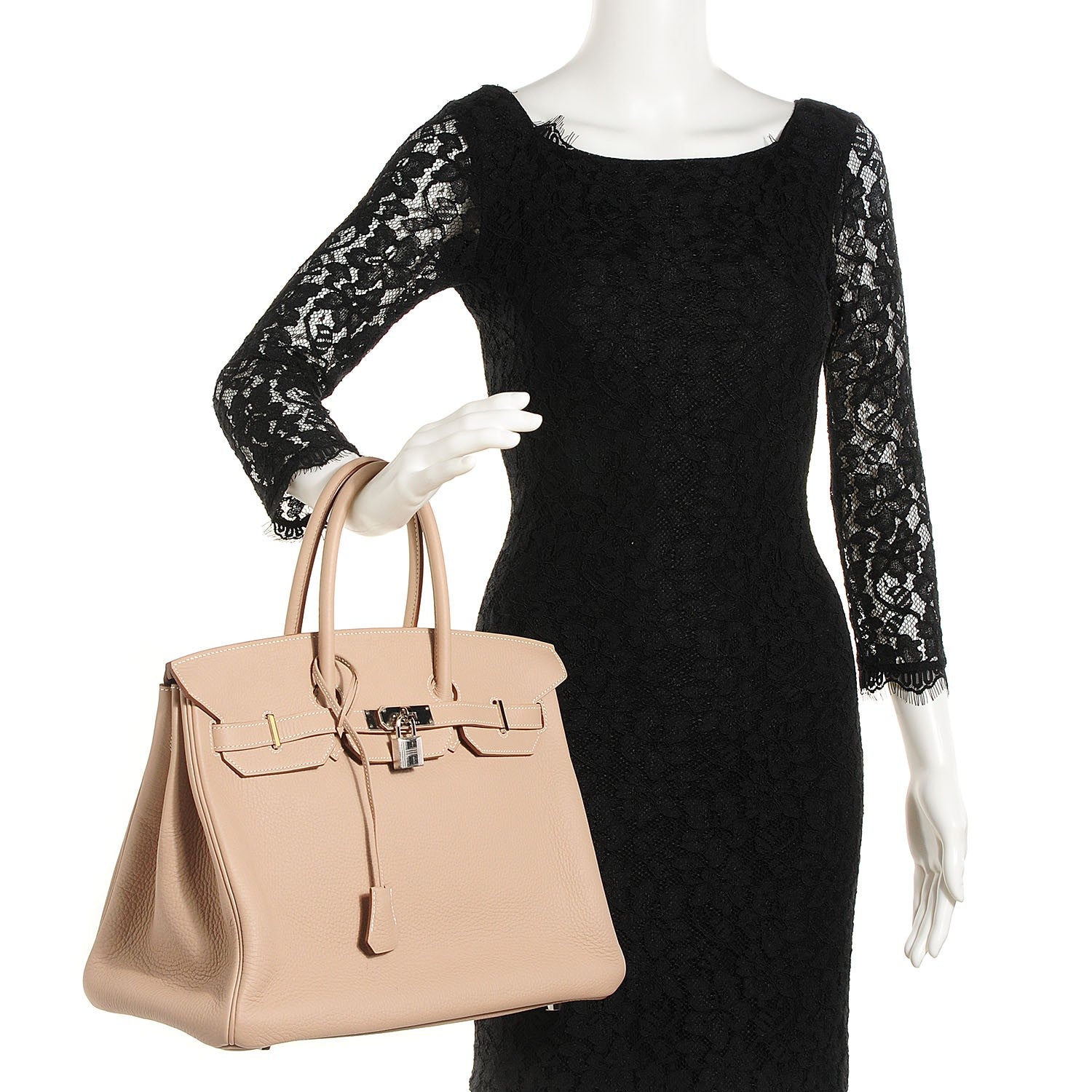 Hermes Taurillon Clemence Birkin 35 Argile 2 of 24