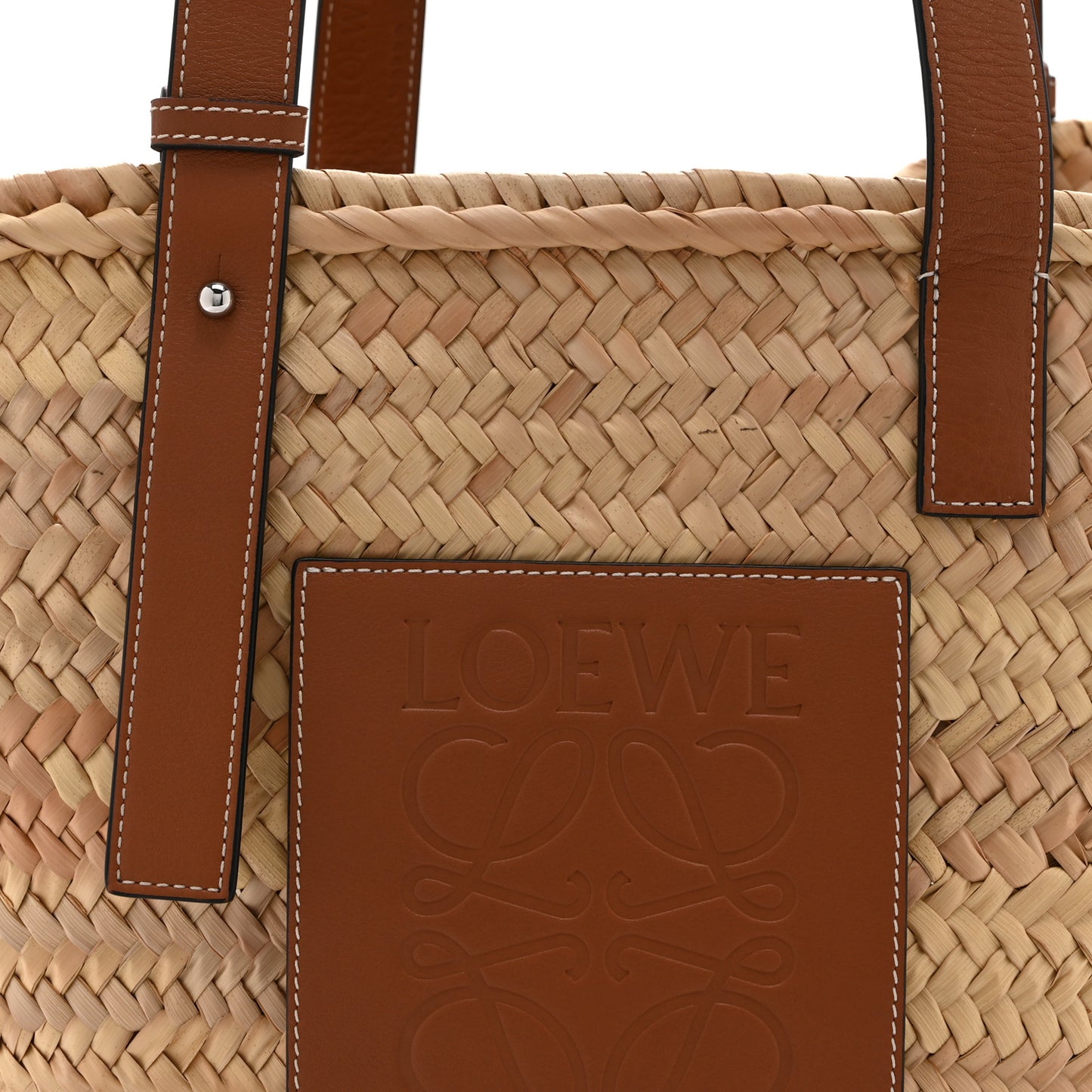 Raffia Basket Tote Bag Natural Tan