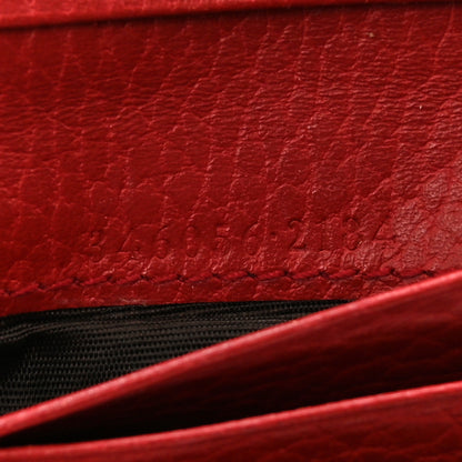 Gucci Monogram Dollar Calfskin Zip Around French Flap Wallet Beige Ebony Rosso 8 of 11