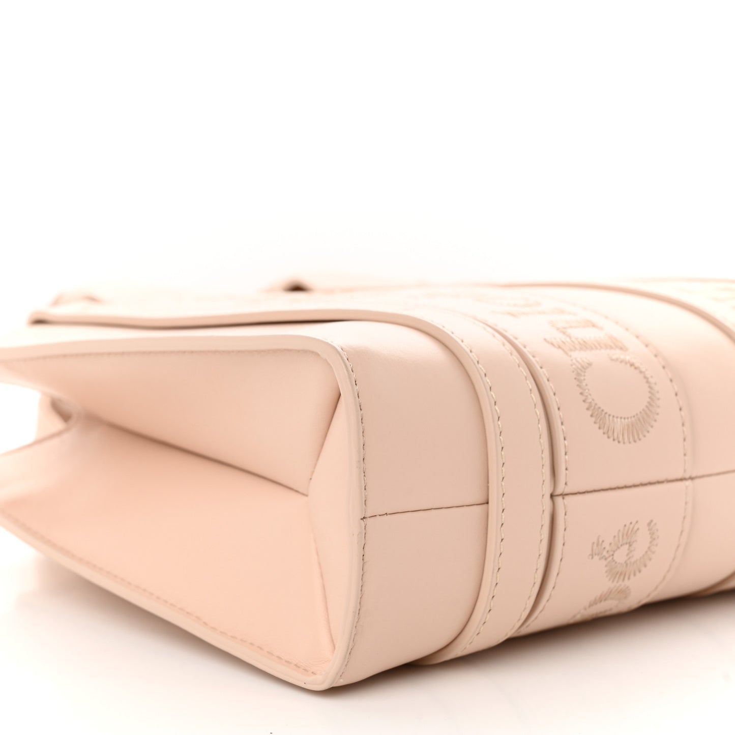 Calfskin Small Woody Tote Cement Pink