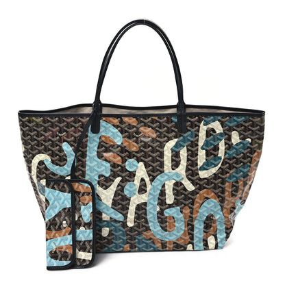 Goyard Goyardine Saint Louis Lettres Camouflage GM Black Blue 3 of 10