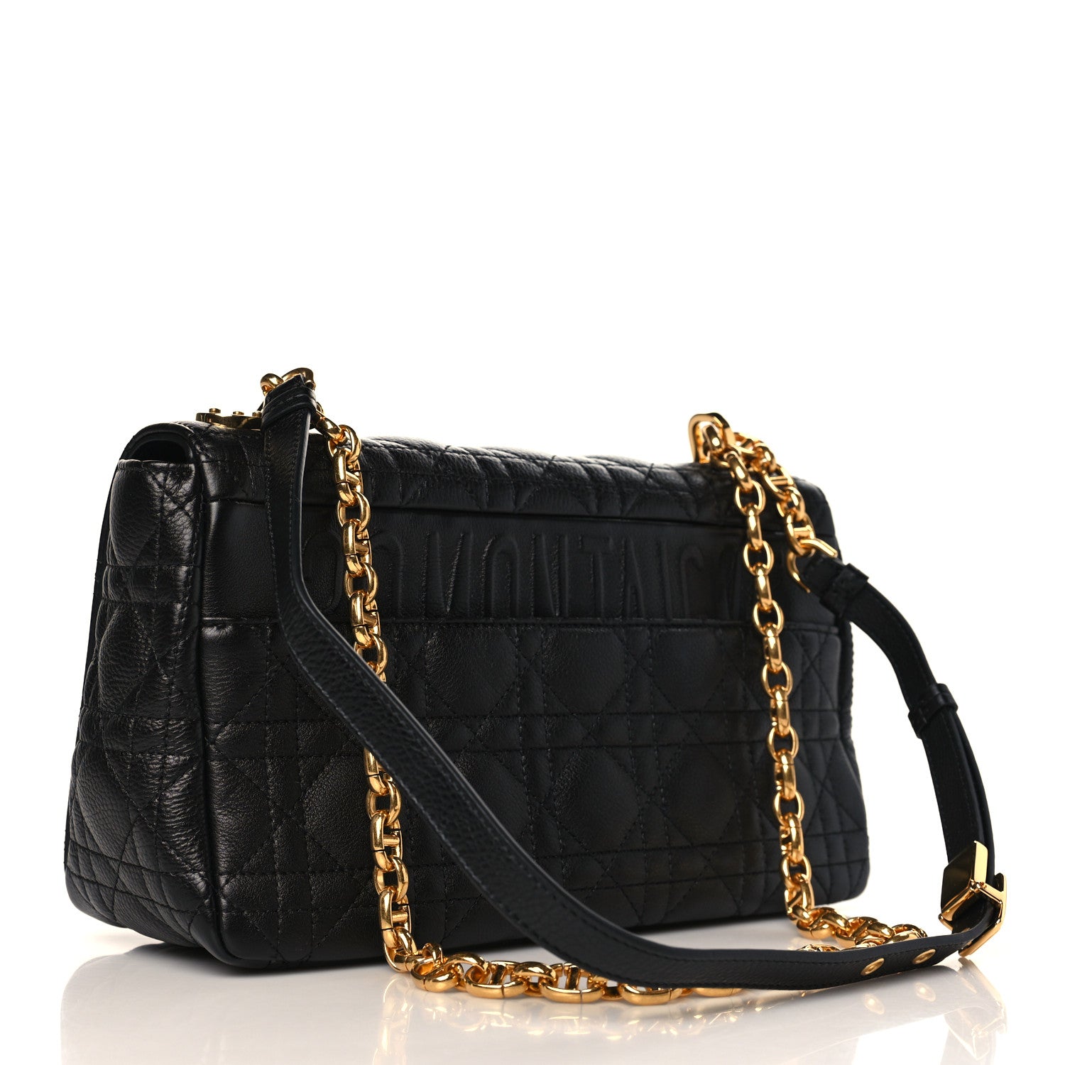 Christian Dior Calfskin Cannage Medium Caro Bag Black 3 of 9