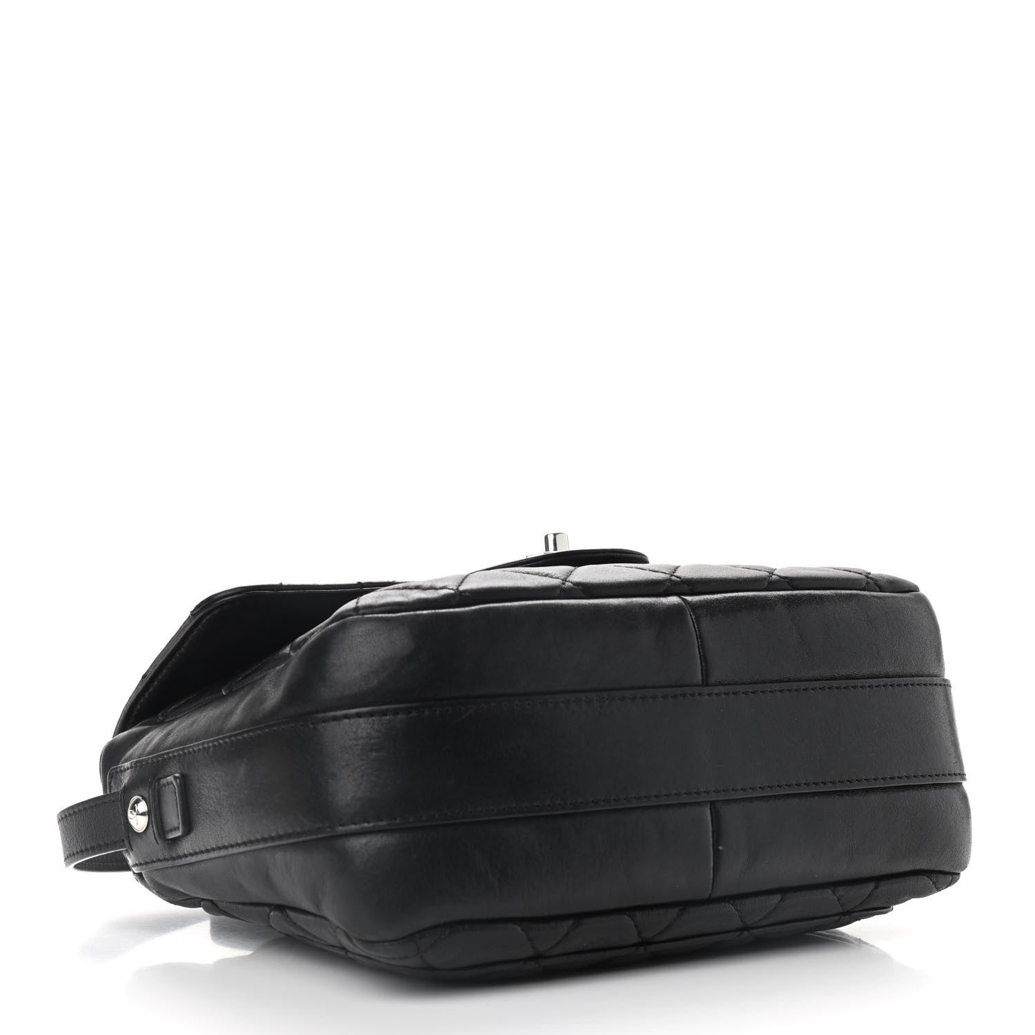 Chanel Lambskin Quilted Messenger Bag Black 3 of 9