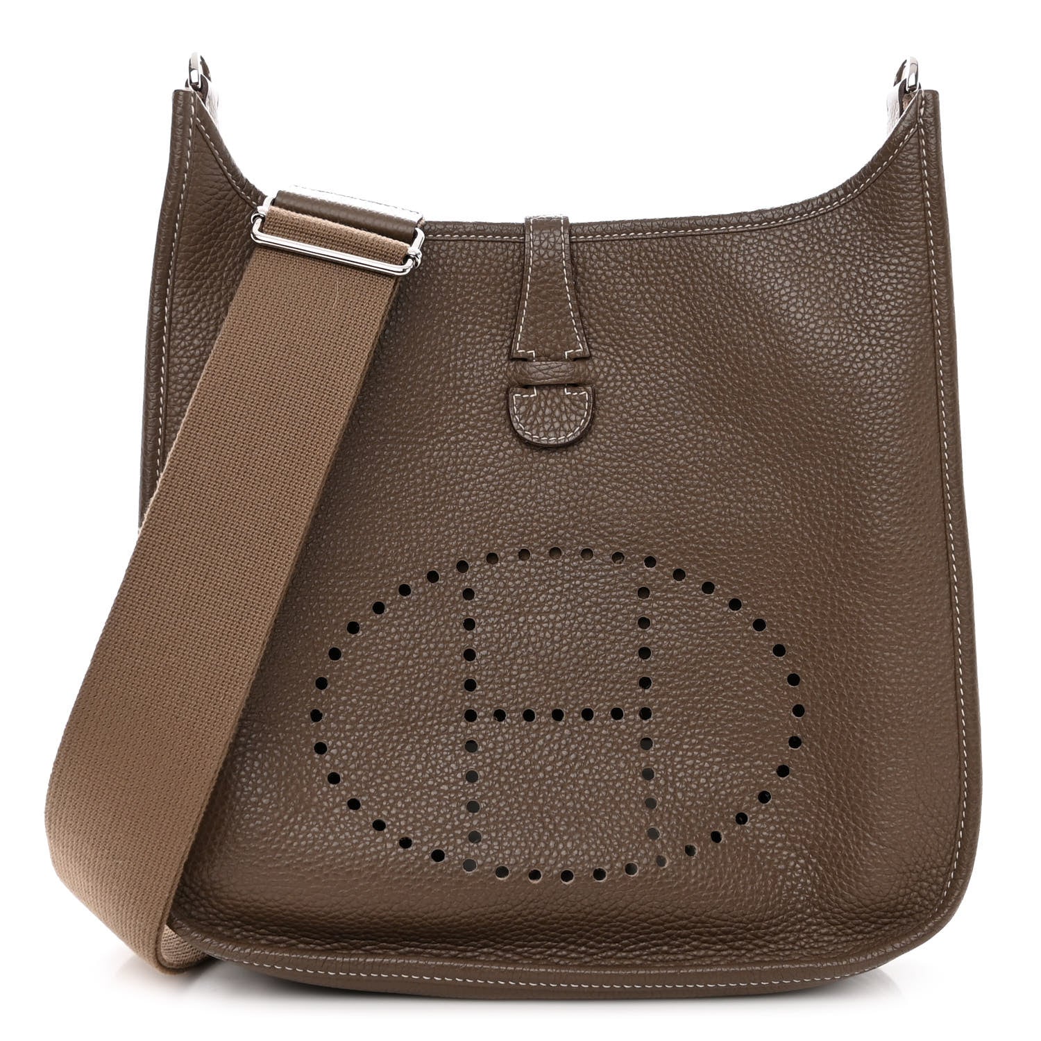 Hermes Taurillon Clemence Evelyne III PM Etoupe 1 of 9