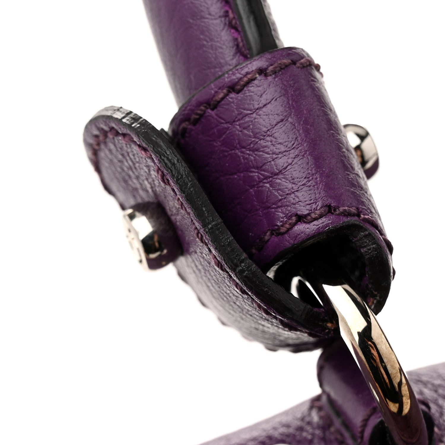 Salvatore Ferragamo Grained Calfskin Sofia Satchel Mirtillo 12 of 12
