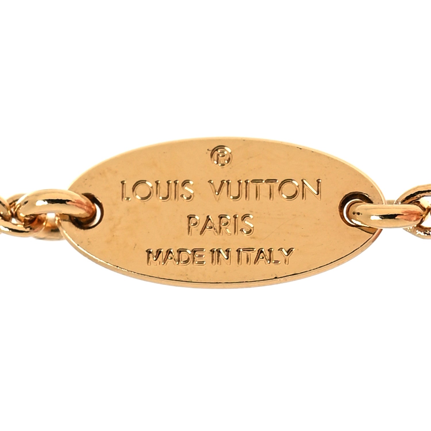 Louis Vuitton Brass Essential V Necklace Gold 5 of 6