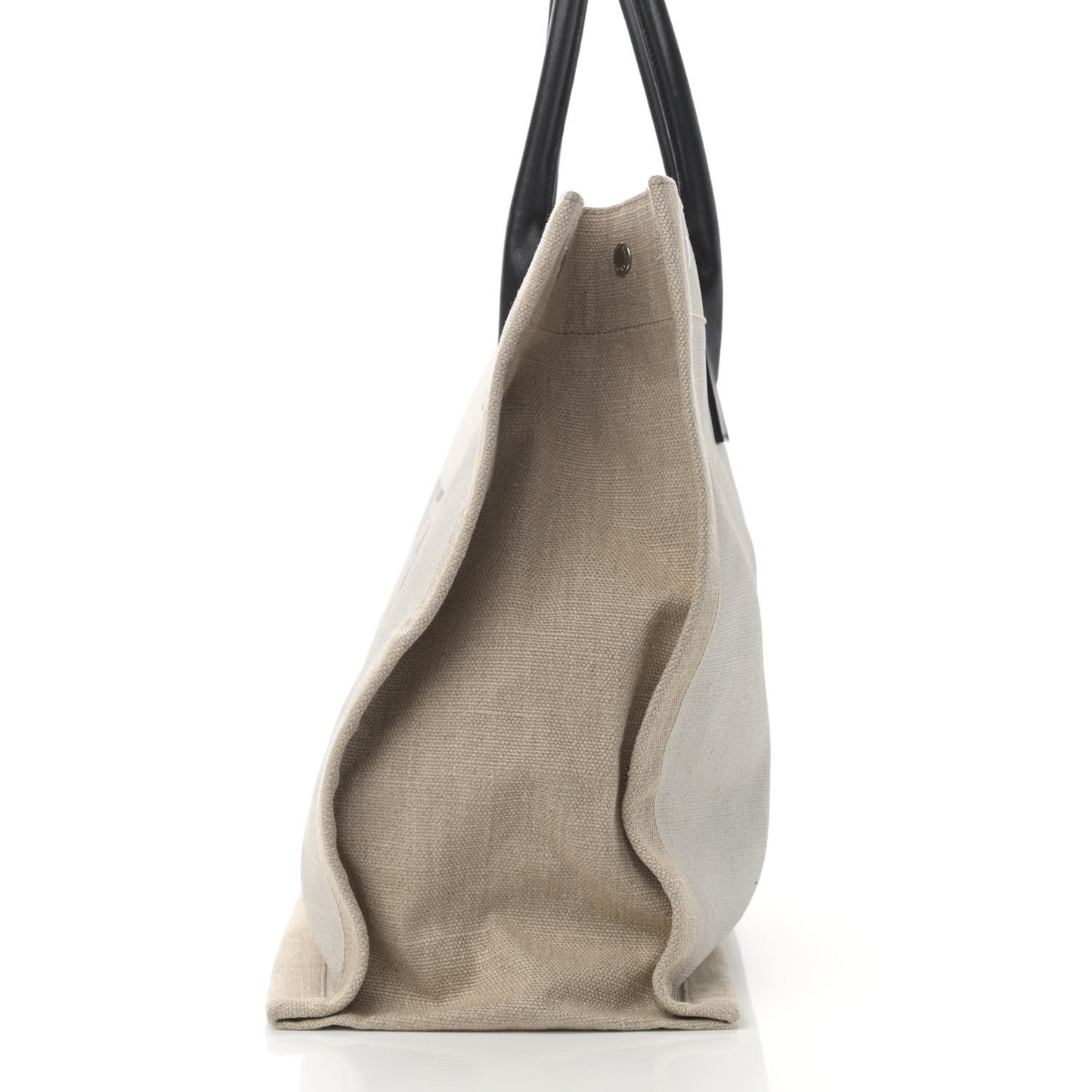 Linen Calfskin Rive Gauche Tote Optic White