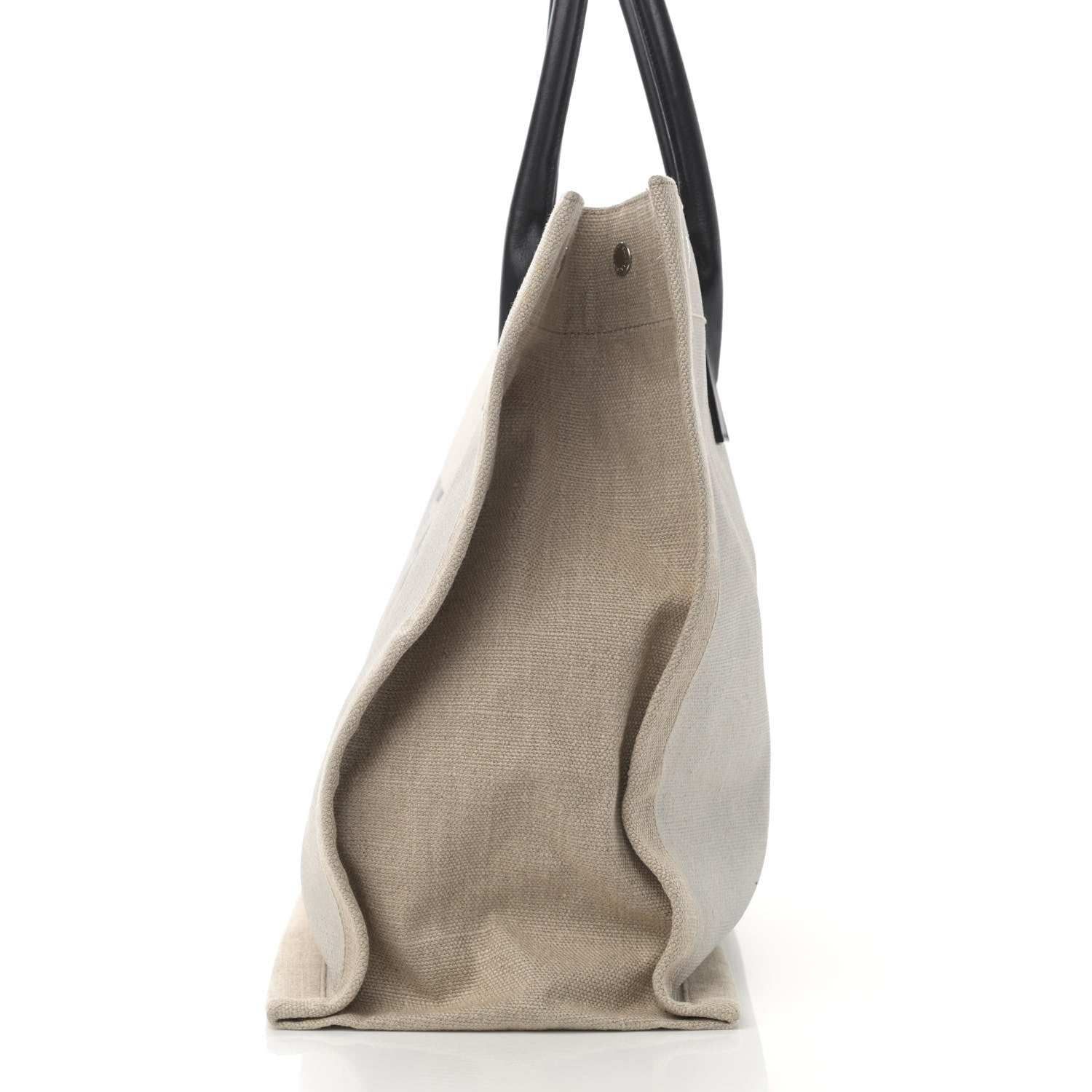 Saint Laurent Linen Calfskin Rive Gauche Tote Optic White 13 of 13