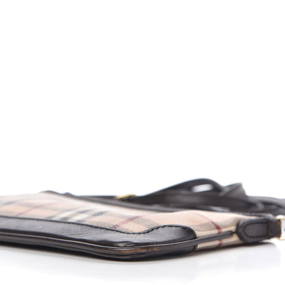 Burberry Haymarket Check Small Peyton Crossbody Clutch Bag Black 7 of 11