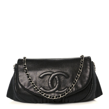Chanel Lambskin Half Moon Wallet On Chain WOC Black 1 of 13
