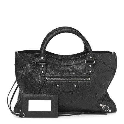 Balenciaga Agneau Classic Silver Hardware City Gris Fossile 1 of 9