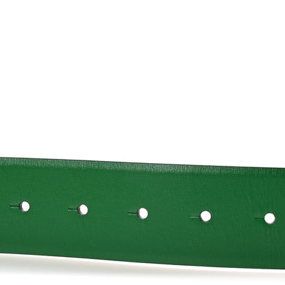 Valentino Garavani Glossy Calfskin One Stud Reversible Belt 70 28 Green Brown 3 of 6
