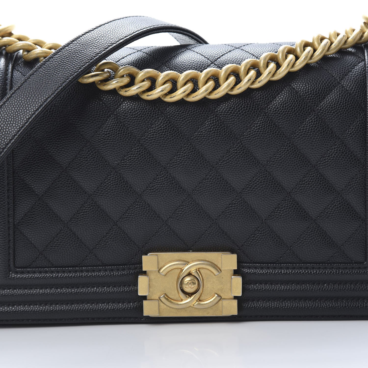 Chanel Caviar Quilted Medium Boy Flap Black 10 of 14