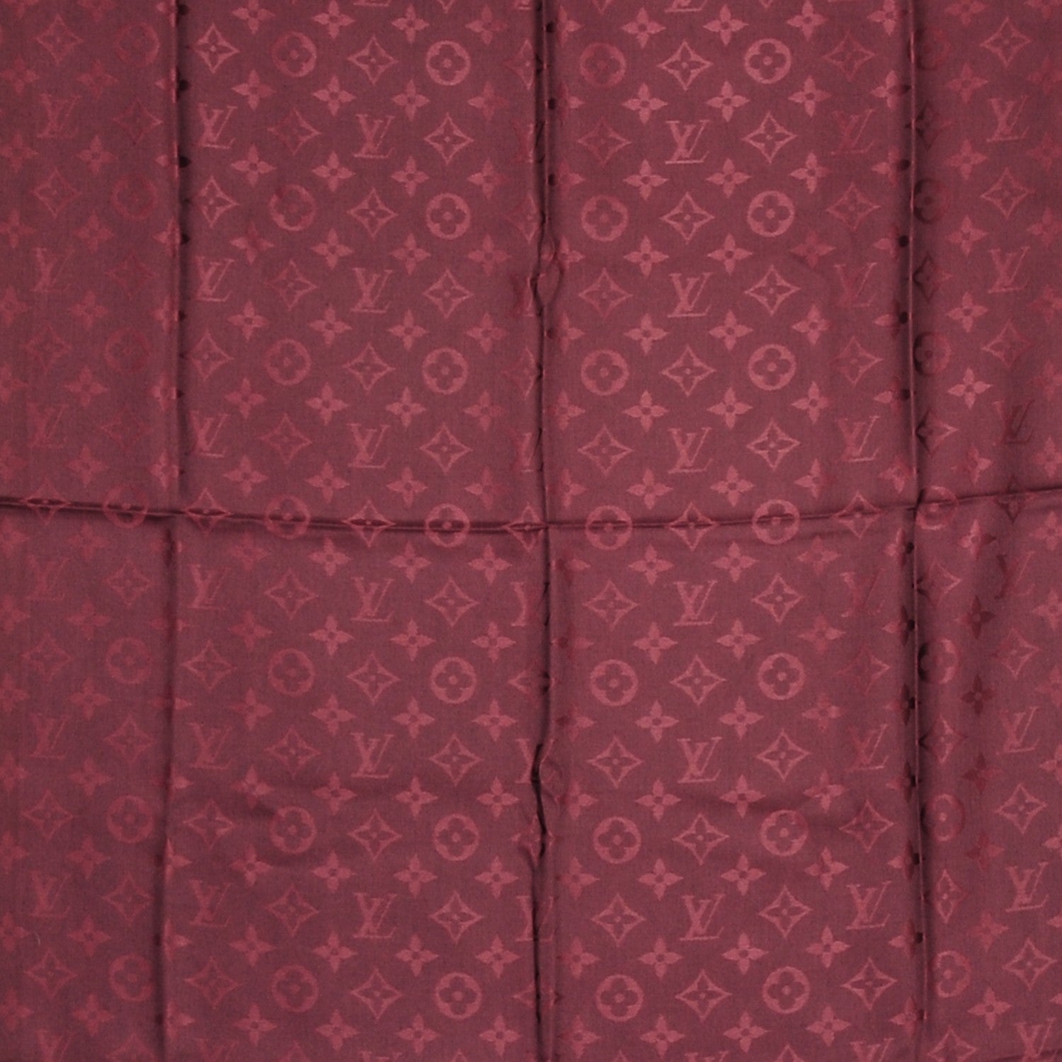 Louis Vuitton Wool Silk Monogram Shawl Amarante 1 of 5