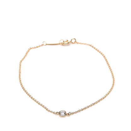 Tiffany 18K Yellow Gold Diamond .08ct Elsa Peretti Diamonds by the Yard Bracelet 1 of 5