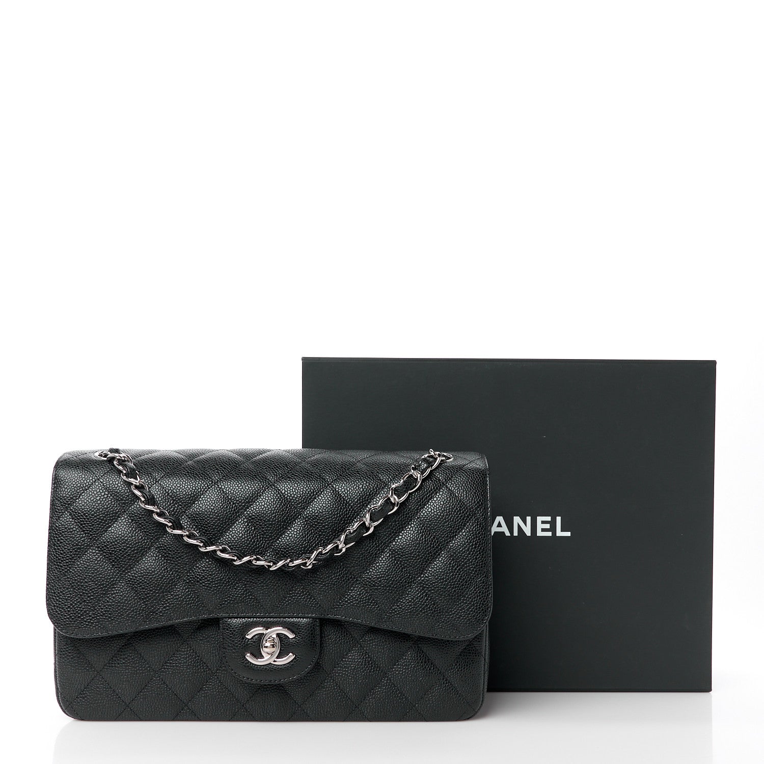 Chanel Caviar Quilted Jumbo Double Flap Black 12 of 12