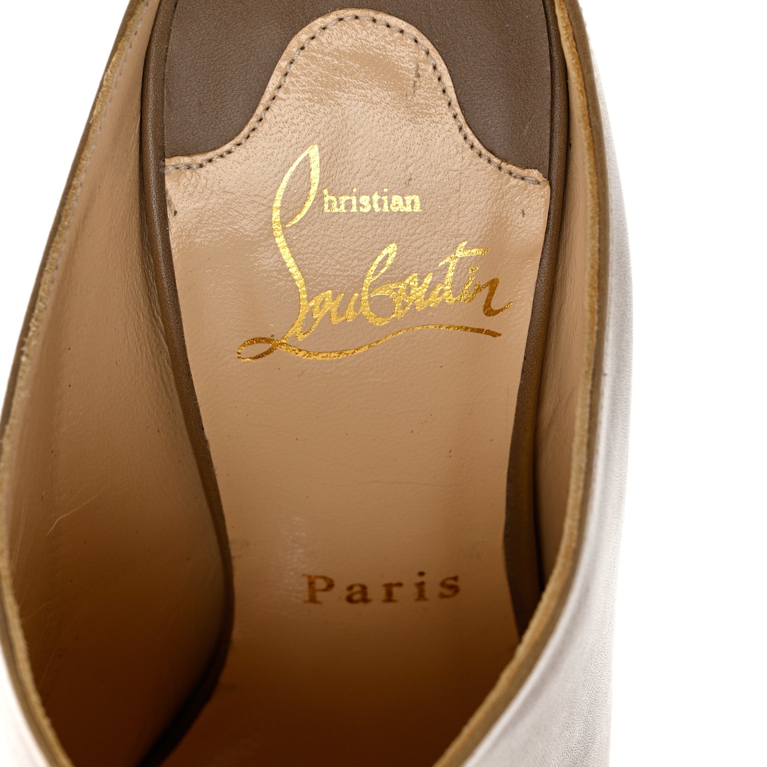 Christian Louboutin Calfskin Roche 120 Mule 35.5 Beige Grezzo 6 of 12