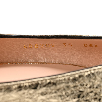 Gucci Galassia GG Marmont Fringe 50mm Loafer Pumps 35 Platino 10 of 13