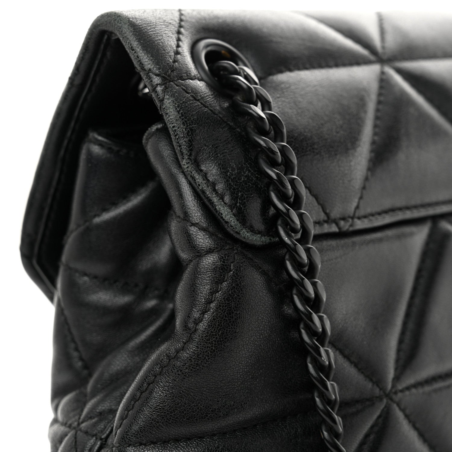 Prada Nappa Triangle Stitched Large Spectrum Bag Black 9 of 12