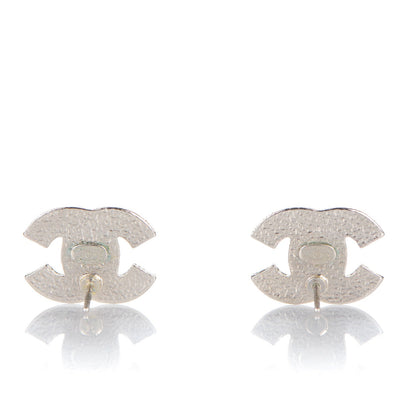 Chanel Crystal CC Earrings Silver 3 of 5