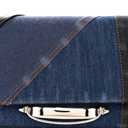 Alexander McQueen Denim Calfskin The Story Shoulder Bag Blue 8 of 10