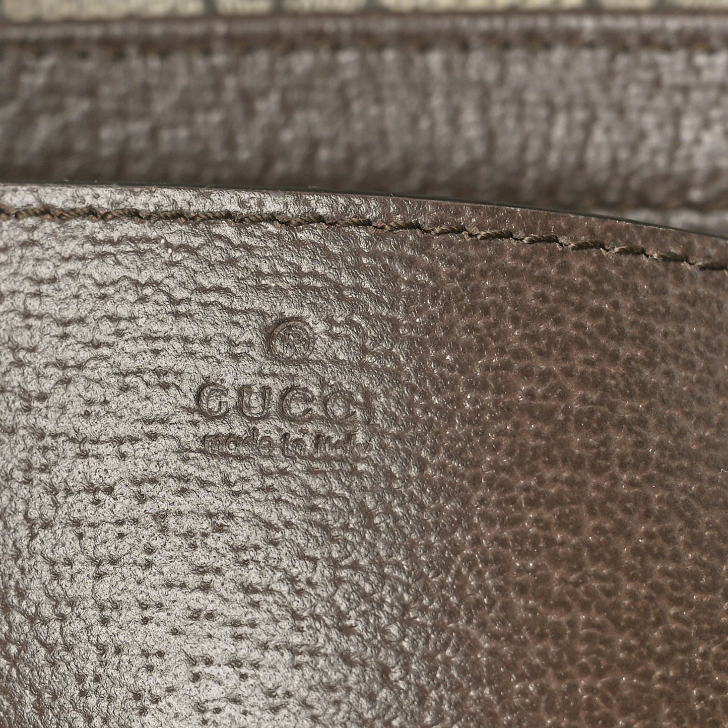 GG Supreme Monogram Textured Dollar Calfskin Web Mini Ophidia Envelope Shoulder Bag Beige Ebony