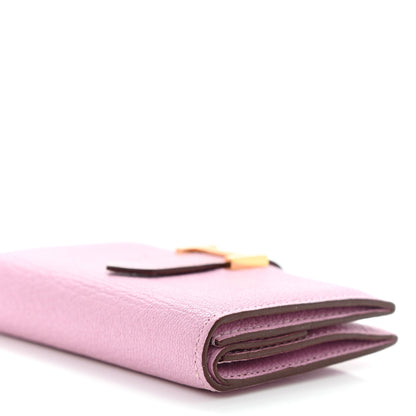 Hermes Chevre Mysore Bearn Mini Wallet Mauve Sylvestre 8 of 10