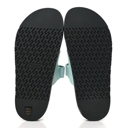 Hermes Epsom Womens Chypre Sandals 39 Bleu Cristaux 5 of 9