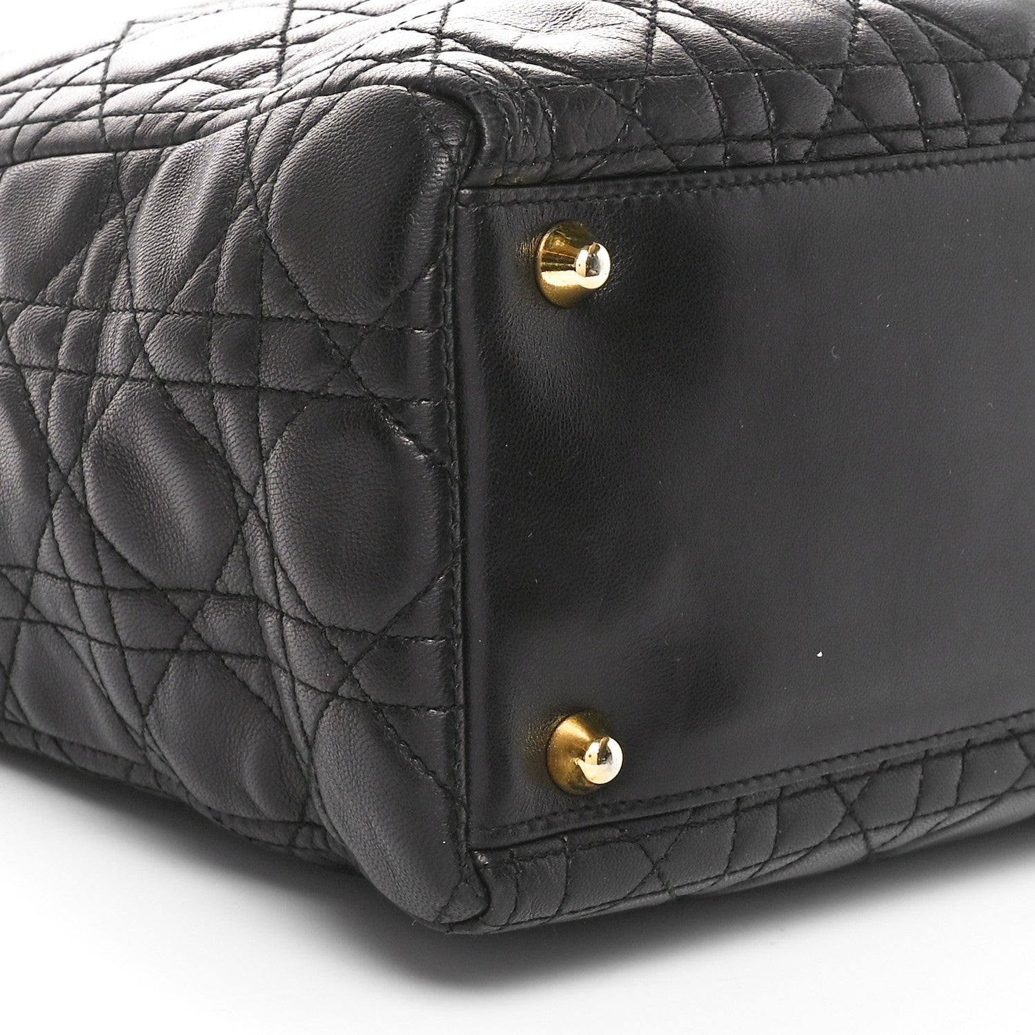 Christian Dior Lambskin Cannage Large Lady Dior Black 8 of 9