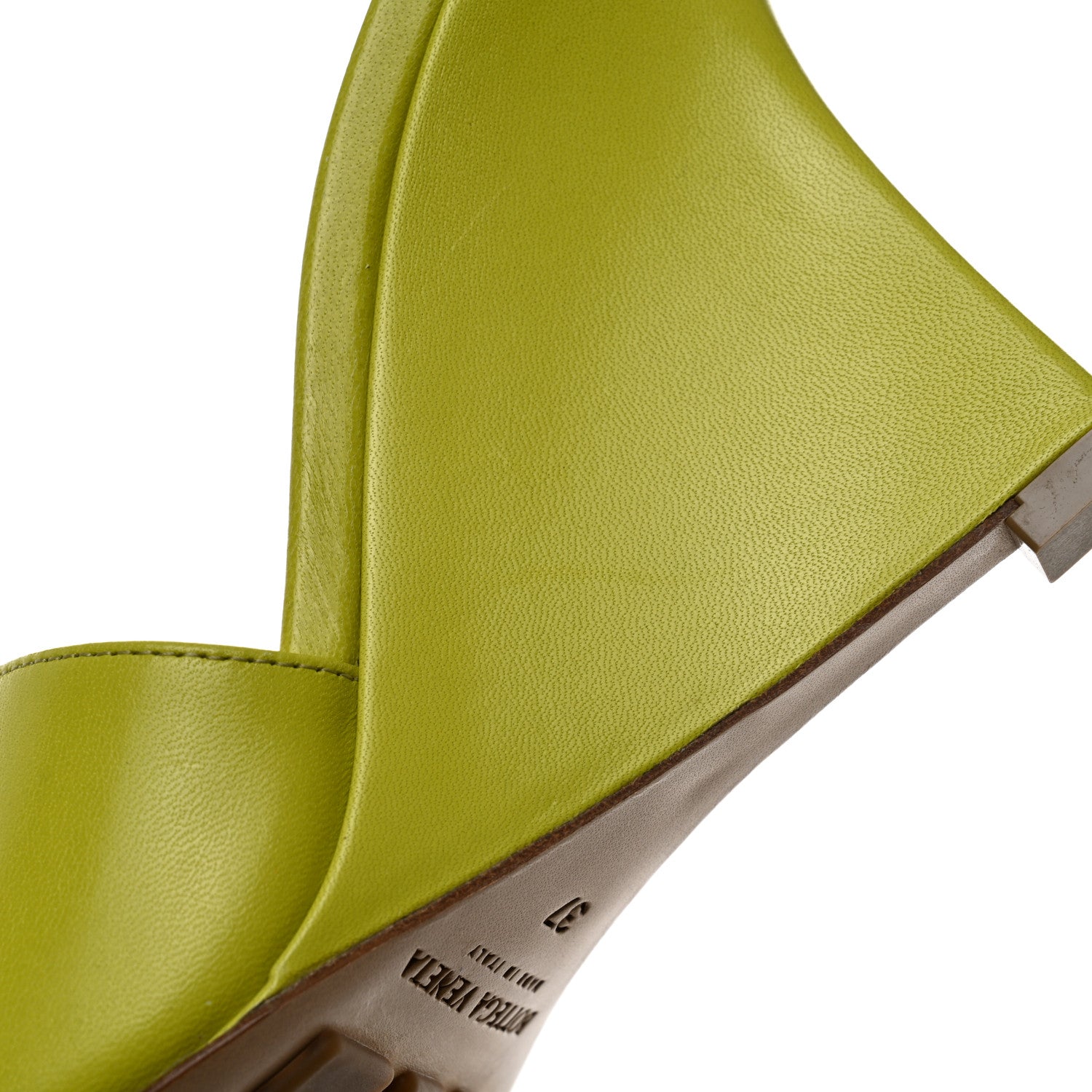 Bottega Veneta Lambskin Stretch Wedge 90mm Sandals 37 Kiwi 8 of 10