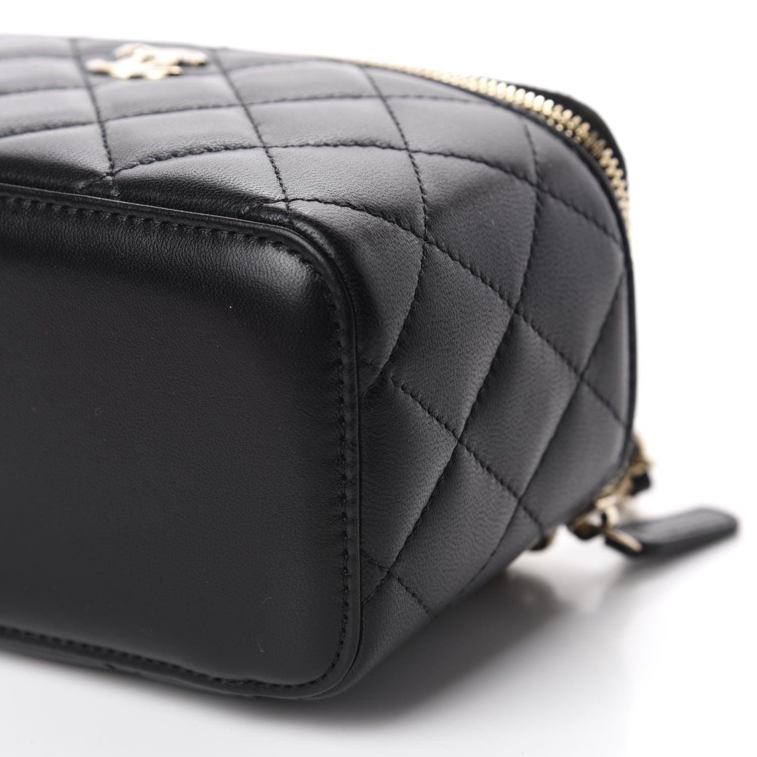 Chanel Lambskin Quilted Trendy Small Vanity Case With Chain Black 7 of 12
