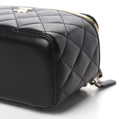 Chanel Lambskin Quilted Trendy Small Vanity Case With Chain Black 7 of 12