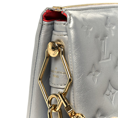 Louis Vuitton Metallic Lambskin Embossed Monogram Coussin PM Silver 9 of 12