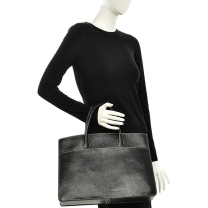 Hermes Chevre de Coromandel White Bus 40 Black 2 of 9