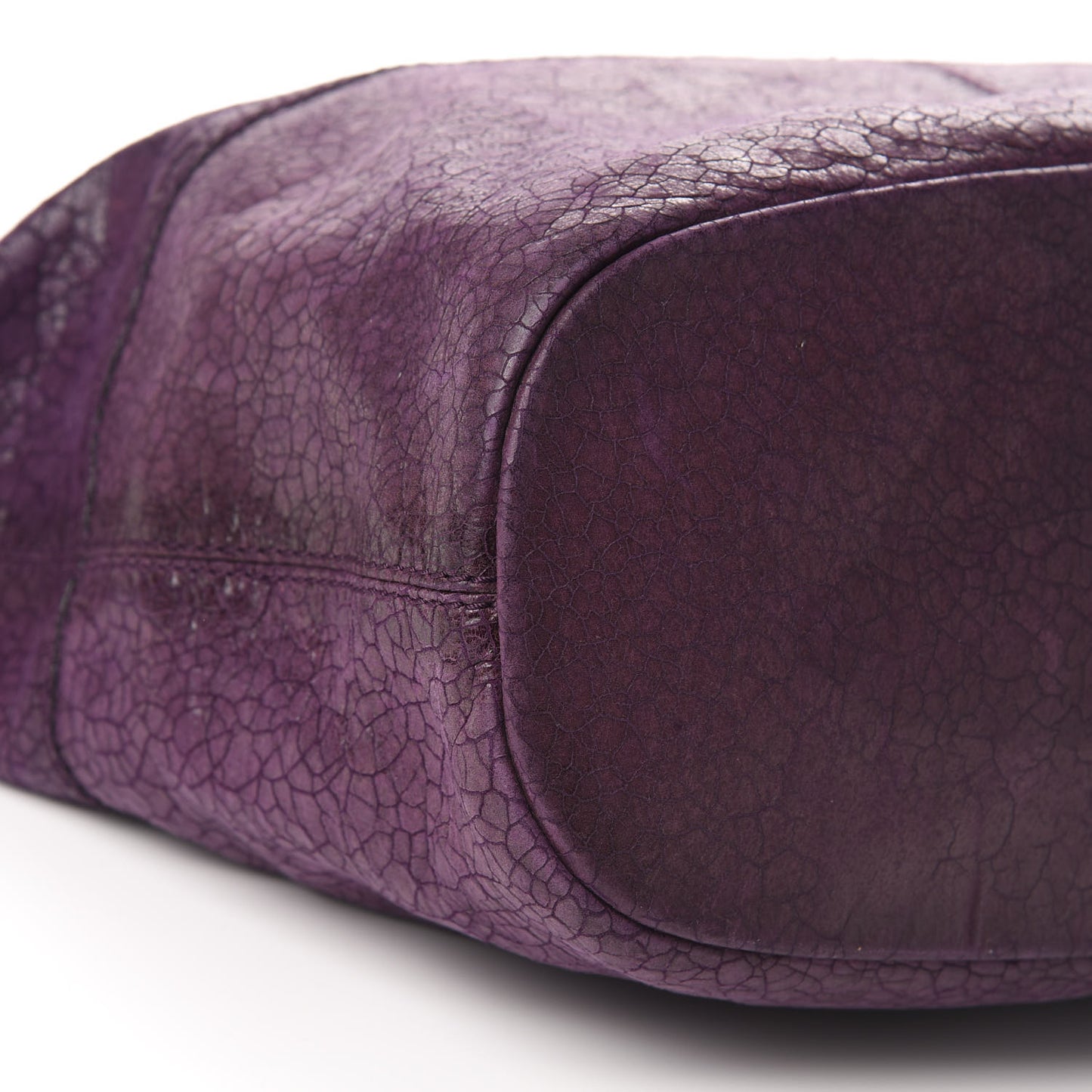 Crackled Calfskin Medium Nightingale Aubergine